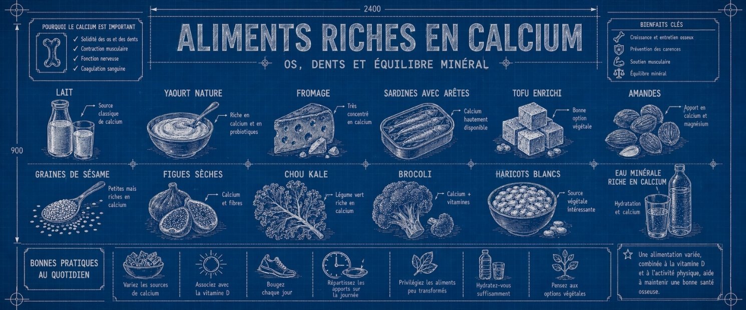Aliment riche en calcium