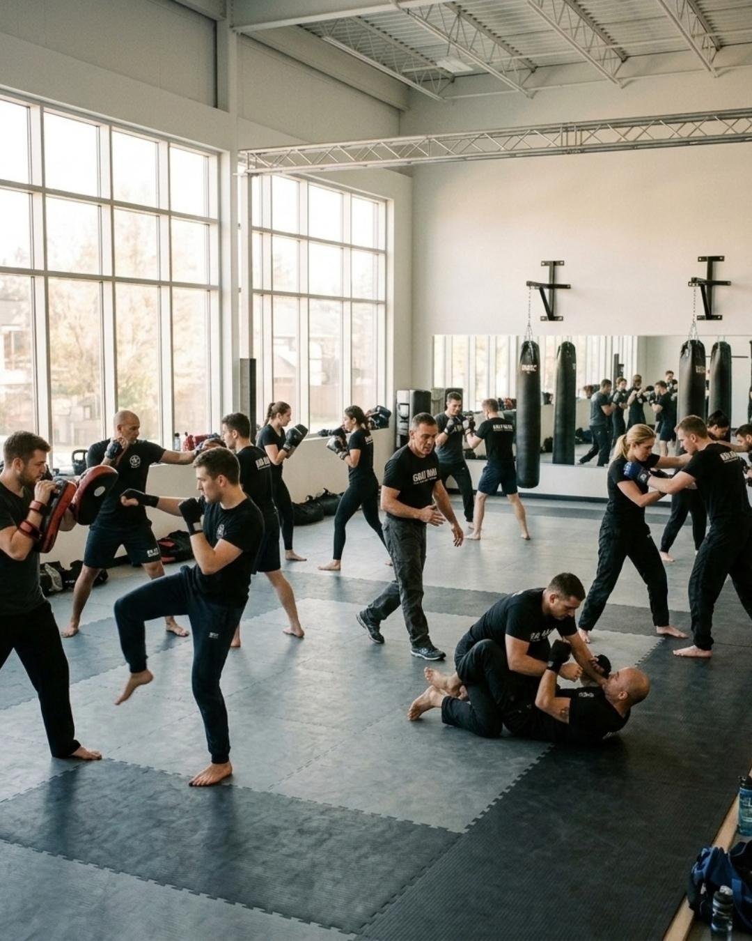 Self-defence training in pairs — website design for MMA and BJJ coaches