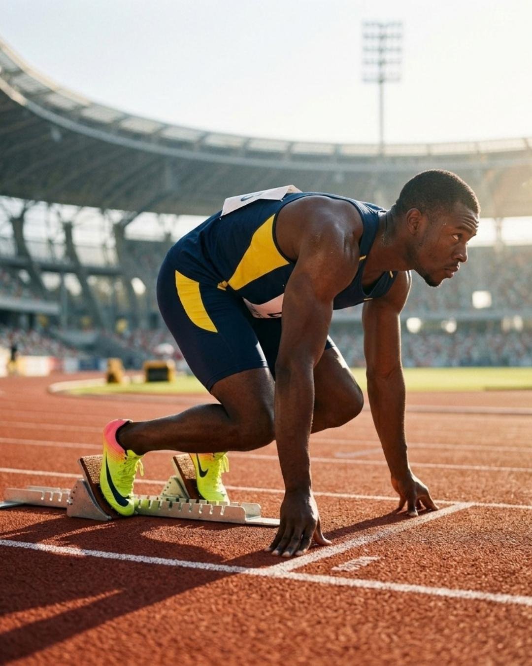 Um velocista nos blocos de partida — criação de site para clubes de atletismo