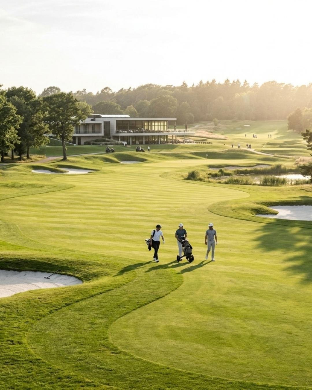 A rolling golf course and its clubhouse — website for a golf course