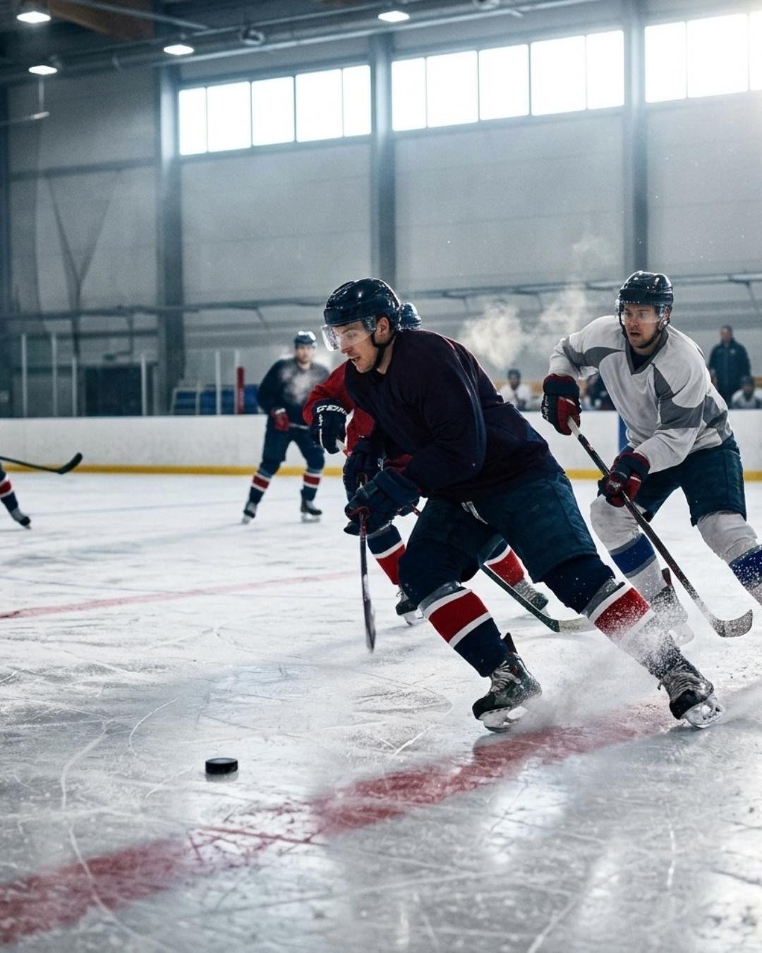 Ein Zweikampf an der Bande beim Eishockey — Website-Erstellung für Eishockeyclubs