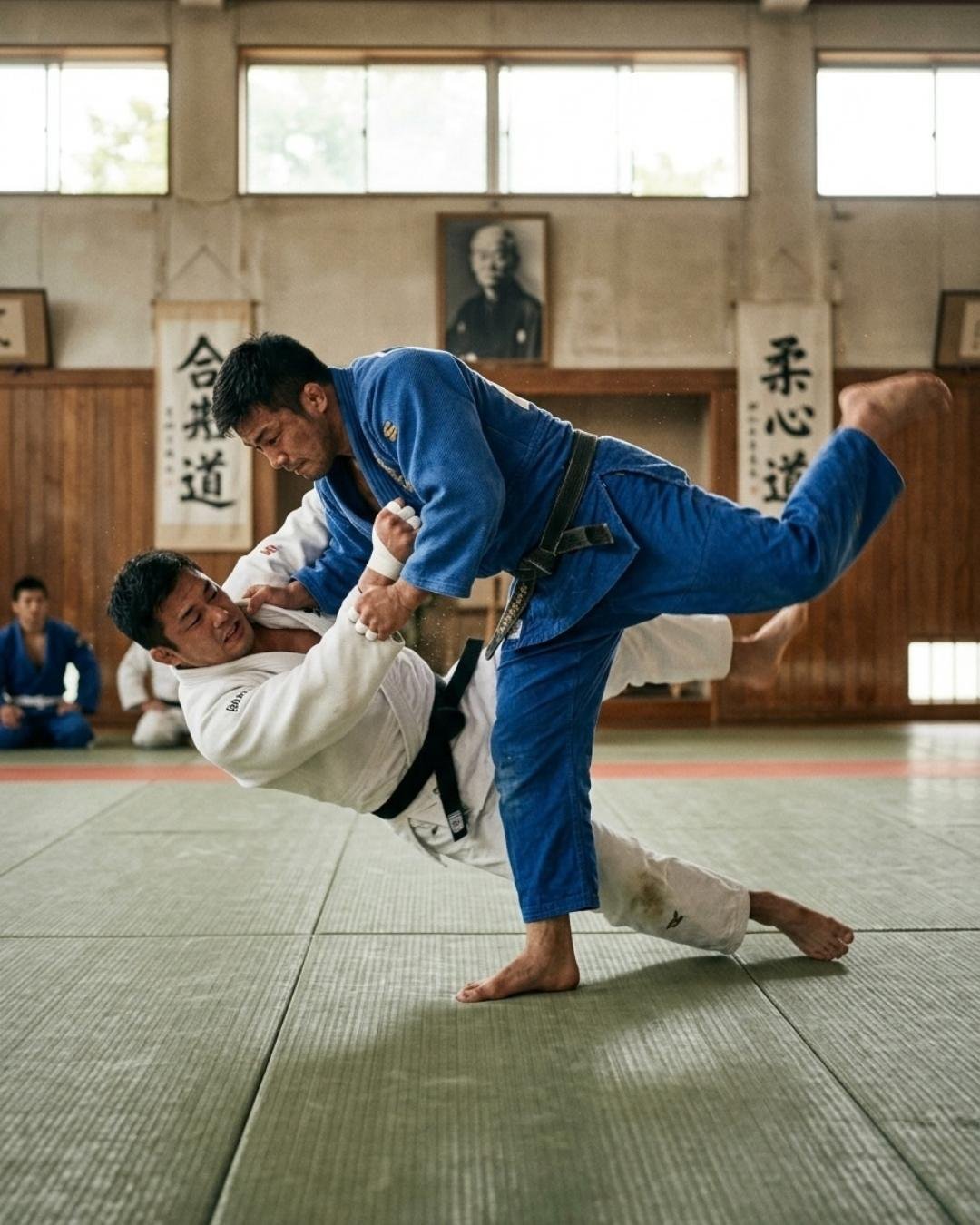 Una proiezione di judo in pieno movimento — creazione di siti web per club di judo