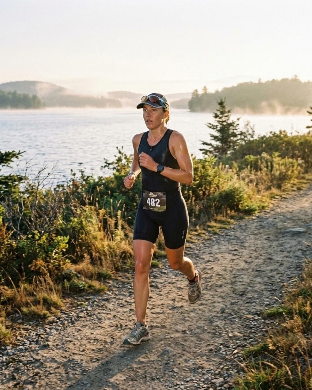 Eine Trailläuferin auf einem Küstenpfad — Website eines Lauf- und Trailclubs