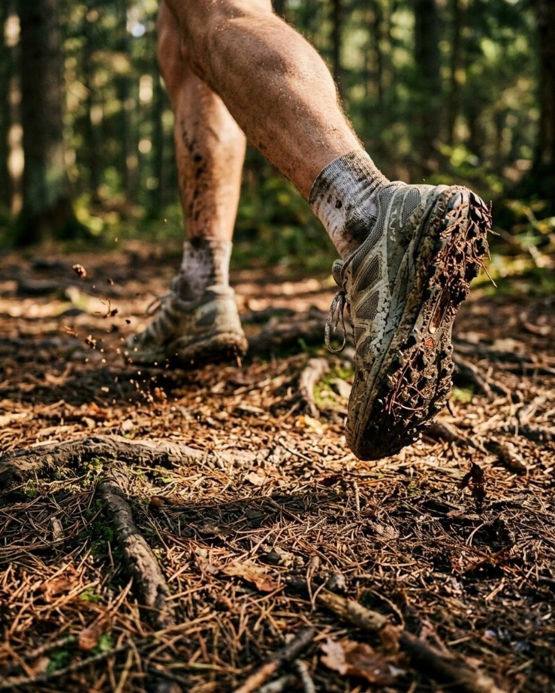 Ein Trailschritt auf Waldboden — Website-Erstellung für Lauf- und Trailclubs