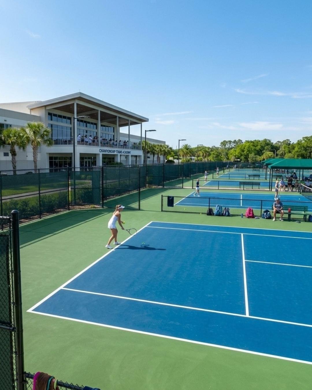Outdoor courts at the club — website for a tennis club
