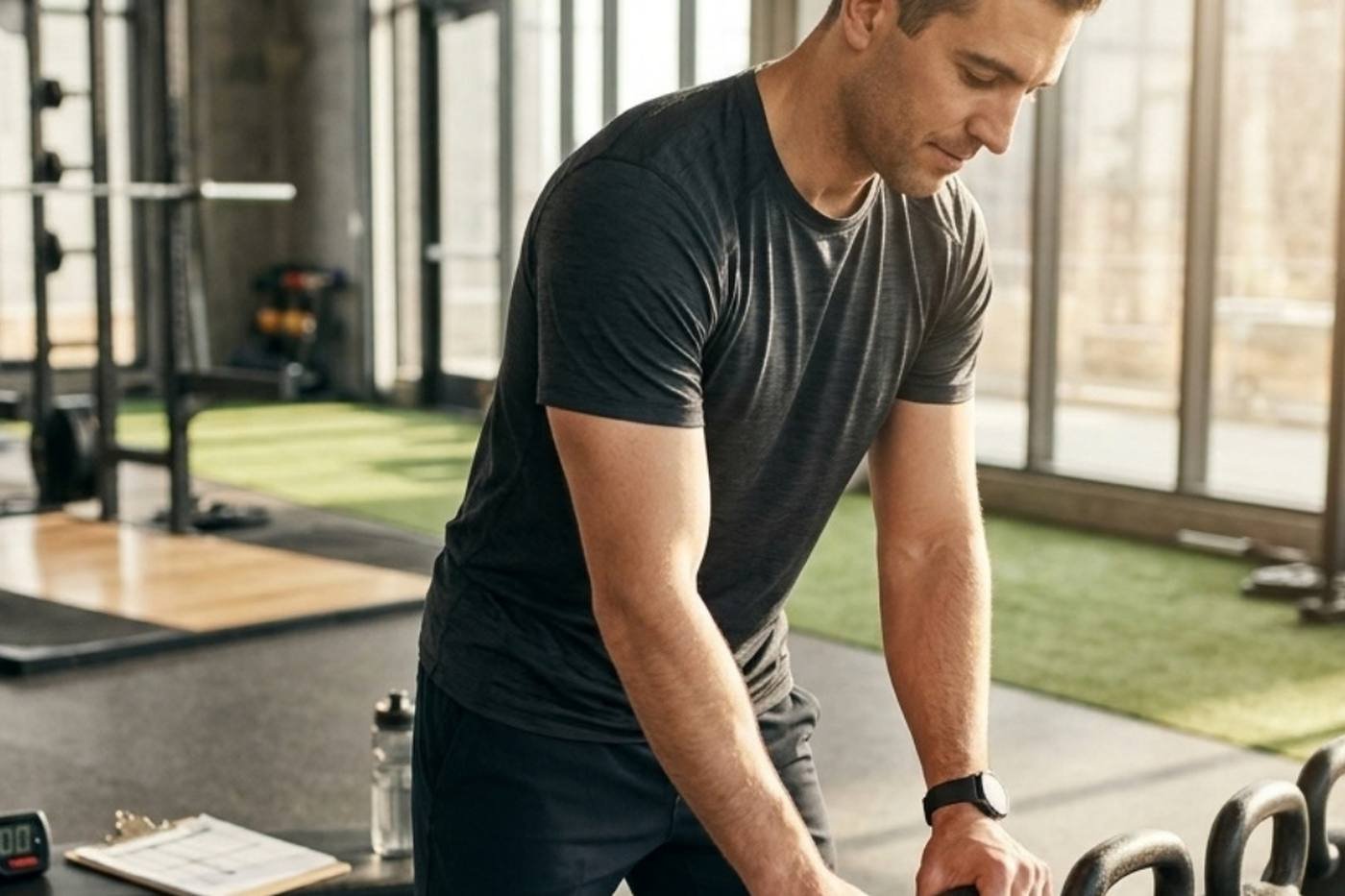 Séance de coaching individuel, illustrant la création d'un site internet de coach sportif