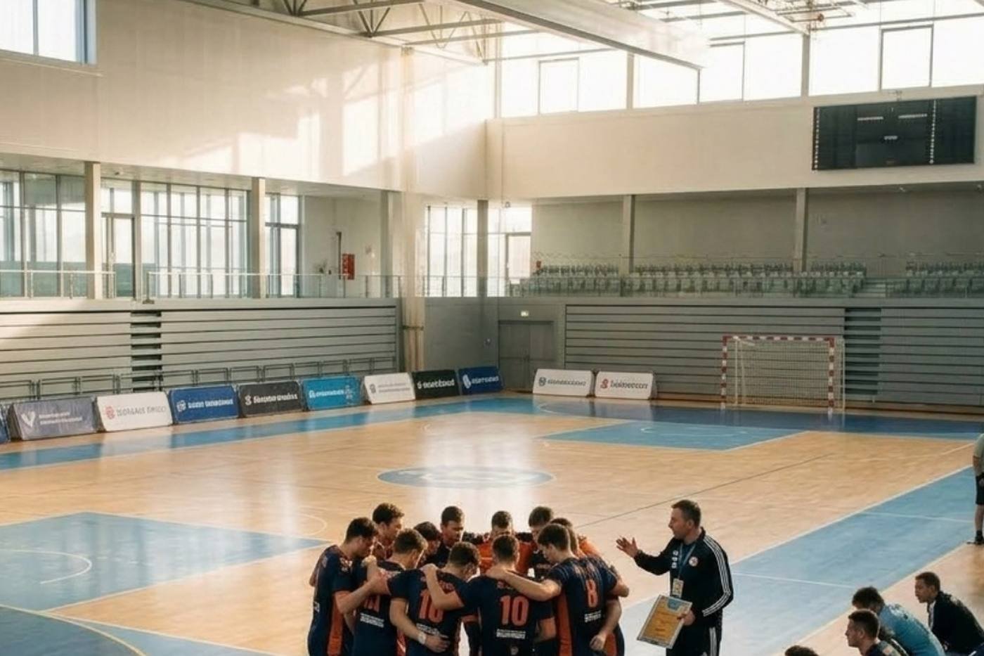 Due parole con la squadra a bordo campo al coperto — software gestionale per associazioni sportive