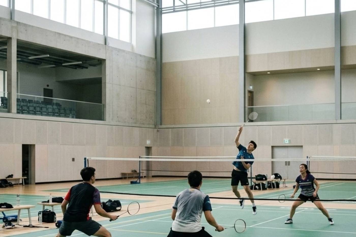 Scambi di badminton su più campi indoor — creazione di siti web per club di badminton