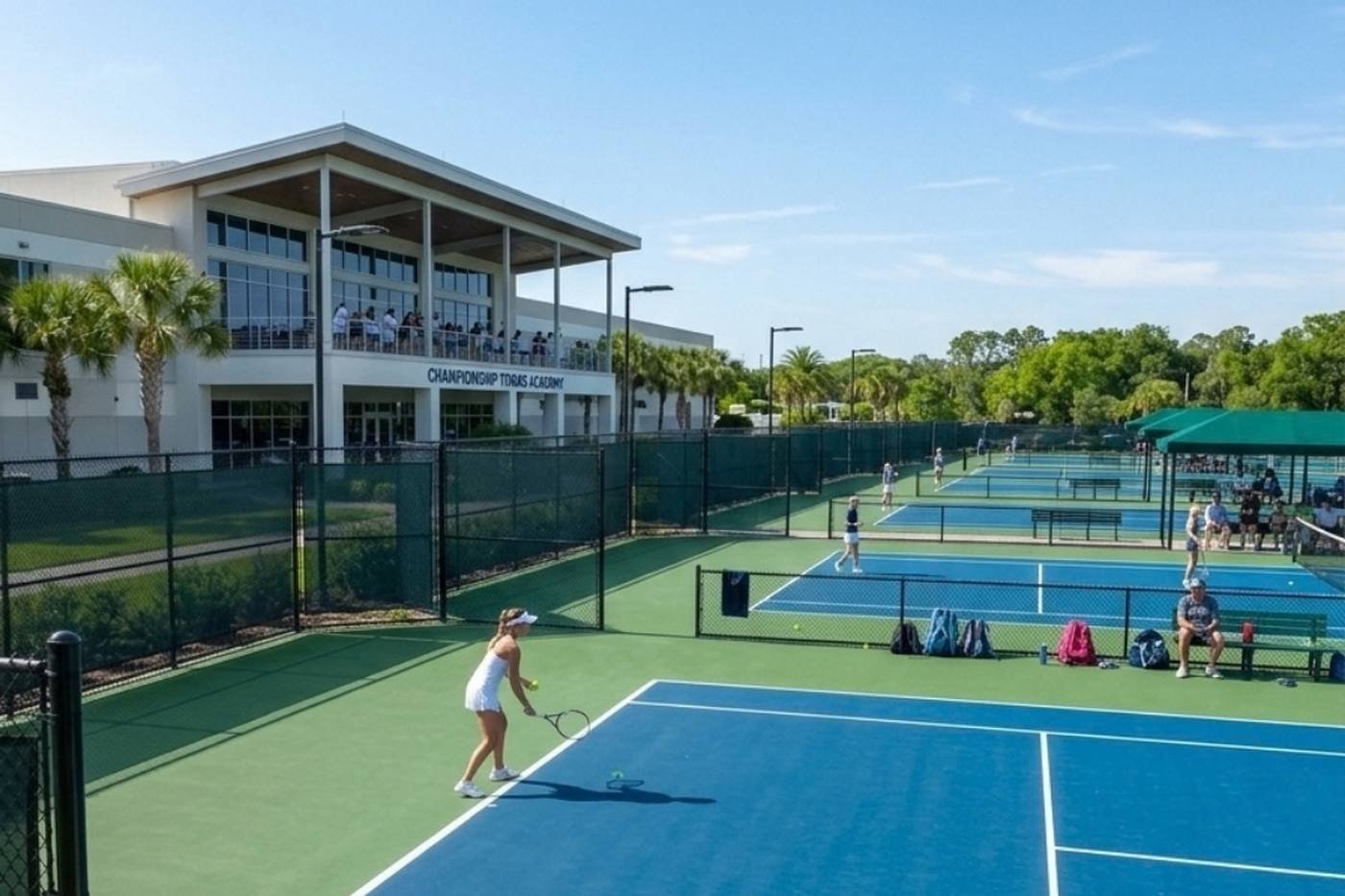 Court de tennis en club, illustrant la création d'un site internet pour club de tennis