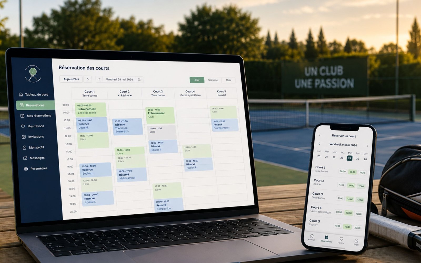 Système de réservation tennis